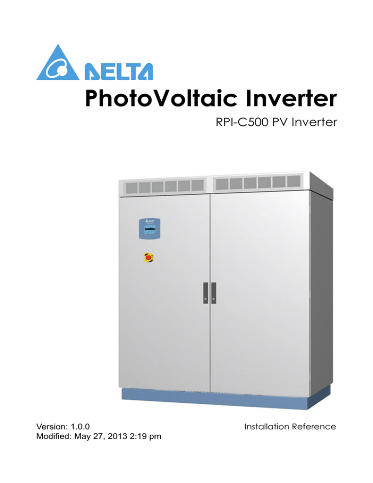PhotoVoltaic Inverter PhotoVoltaic Inverter