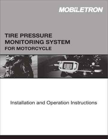 User manual fo motorcycle TPMS | Manualzz