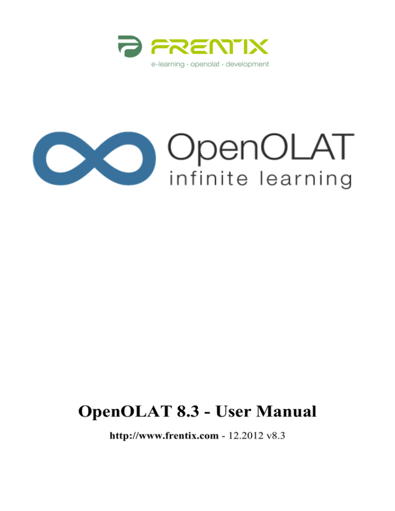 OpenOLAT 8.3 - User Manual OpenOLAT 8.3 - User Manual