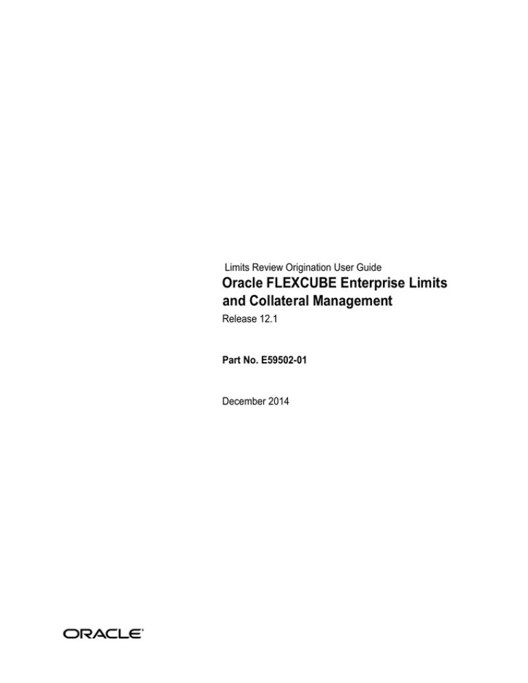 Limits Review User Manual Limits Review User Manual