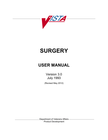 Surgery User Manual Surgery User Manual