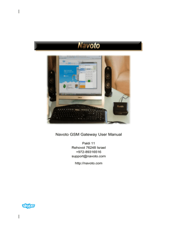 Navoto GSM Gateway User Manual | Manualzz Navoto GSM Gateway User Manual | Manualzz