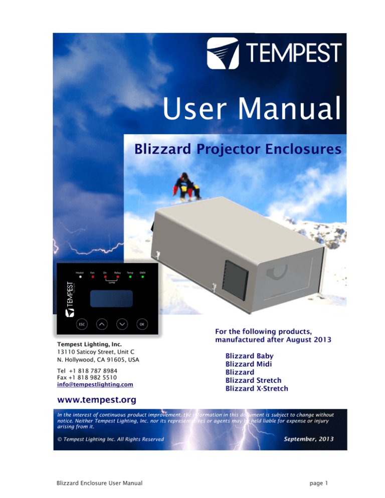 Blizzard Manual Blizzard Manual