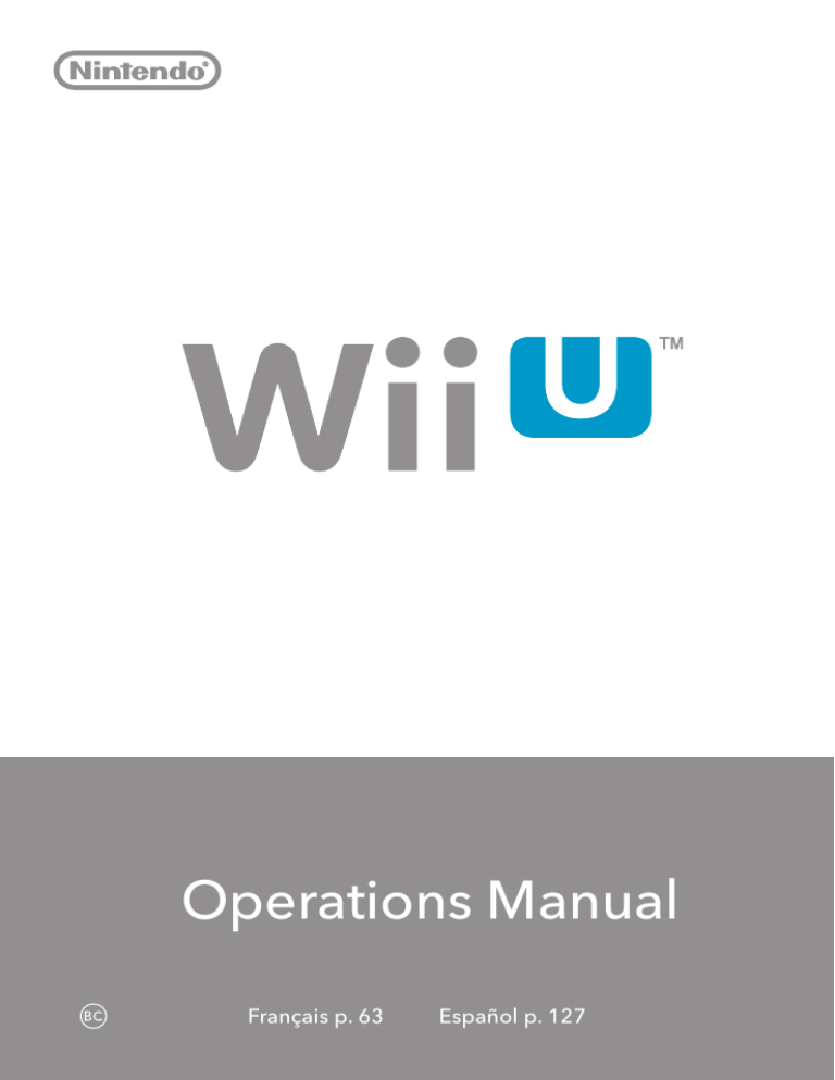 Wii U Operations Manual Wii U Operations Manual
