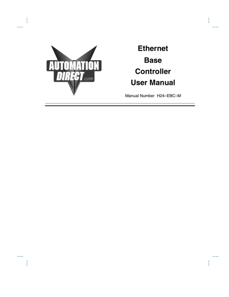 Ethernet Base Controller User Manual Ethernet Base Controller User Manual
