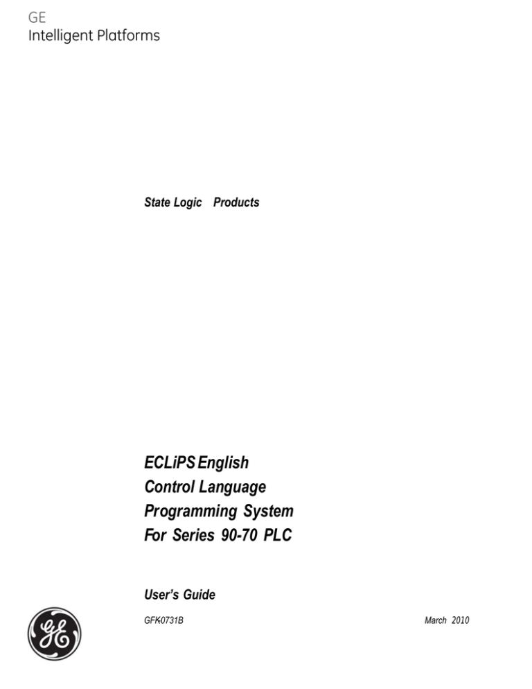 ECLiPS English Control Language Programming ECLiPS English Control Language Programming