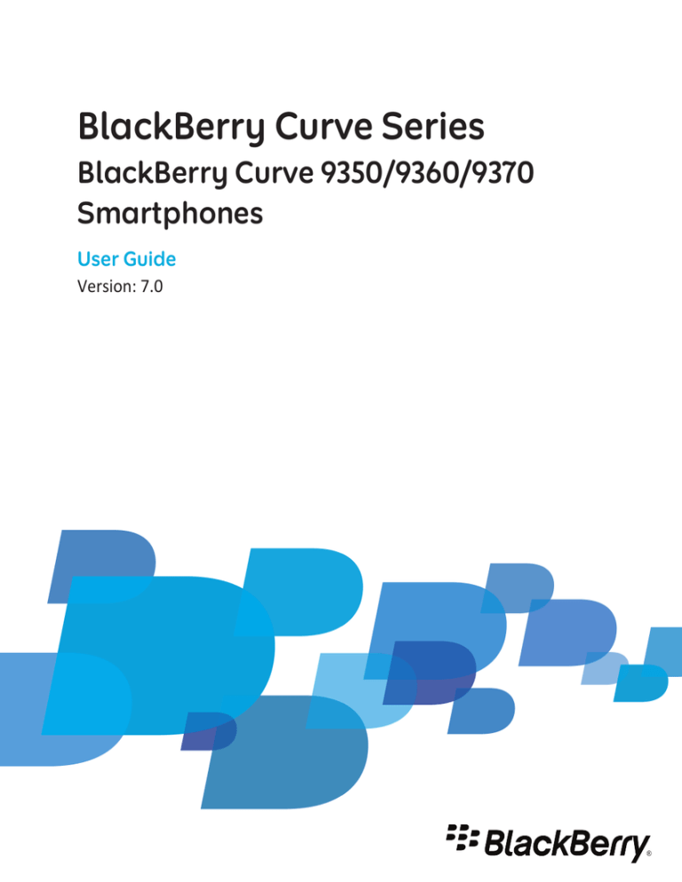 BlackBerry Curve Series - 7.0 - User Guide BlackBerry Curve Series - 7.0 - User Guide