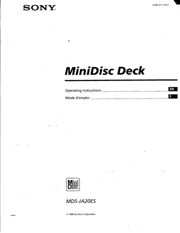 Page 1 3-562-517-11(1) SCNYQ isc Deck Inl M Operating Page 1 3-562-517-11(1) SCNYQ isc Deck Inl M Operating