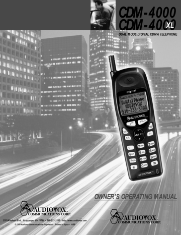 CDM-4000 | CDM-4000XL | CDM-4000, CDM-4000 XL | User manual | Audiovox 4000 Manual | Manualzz CDM-4000 | CDM-4000XL | CDM-4000, CDM-4000 XL | User manual | Audiovox 4000 Manual | Manualzz