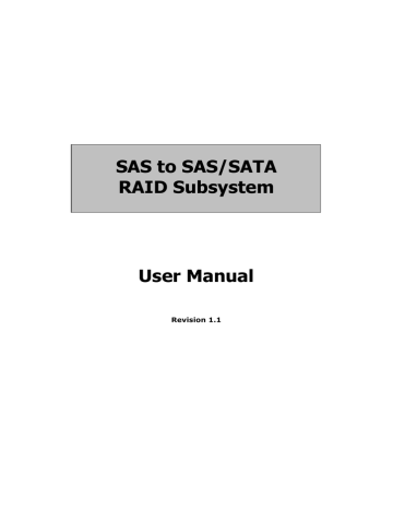 Proware EP-4423S1/D1-S6S6 RAID 4U 6G SAS - SAS/SATA Owner Manual | Manualzz