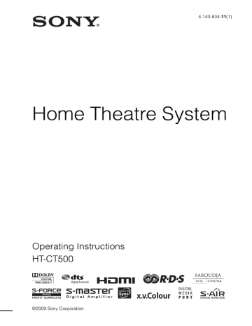 Sony HT-CT500 User manual | Manualzz