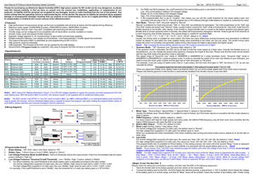 User Manual Of Platinum Series Brushless Speed User Manual Of Platinum Series Brushless Speed