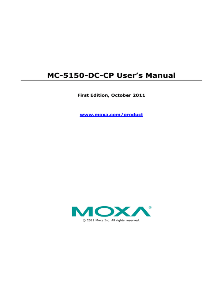 MC-5150-DC-CP User`s Manual MC-5150-DC-CP User`s Manual