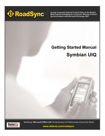 Getting Started Manual Symbian UIQ Getting Started Manual Symbian UIQ