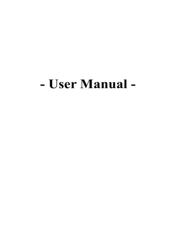 User Manual | Manualzz User Manual | Manualzz