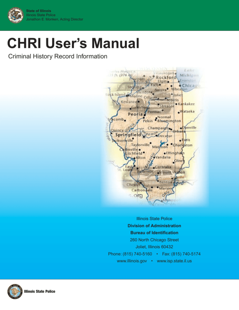 CHRI User`s Manual - Illinois State Police CHRI User`s Manual - Illinois State Police