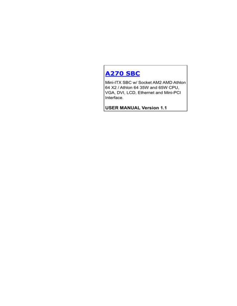 A270 SBC - Winmate A270 SBC - Winmate