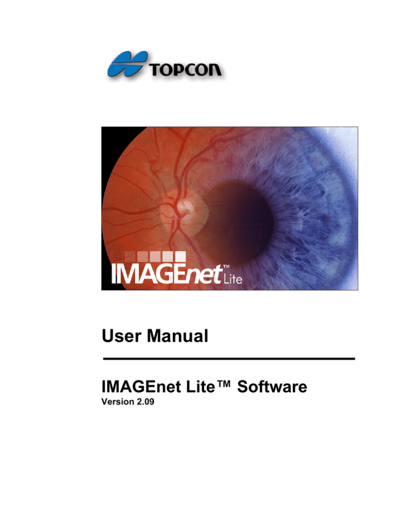 User Manual IMAGEnet Lite™ Software User Manual IMAGEnet Lite™ Software