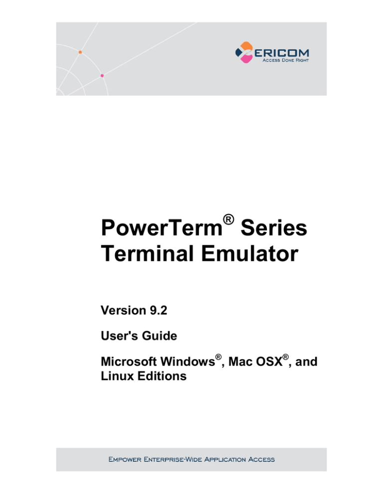 PowerTerm Series Terminal Emulator User`s PowerTerm Series Terminal Emulator User`s