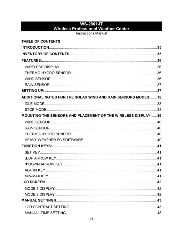 User manual User manual