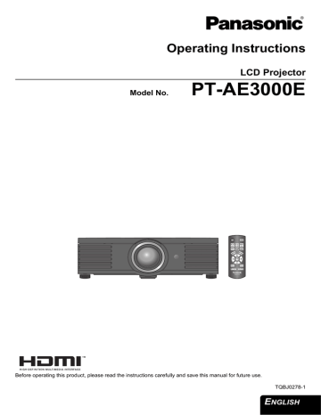 PT-AE3000E - Event Projection PT-AE3000E - Event Projection