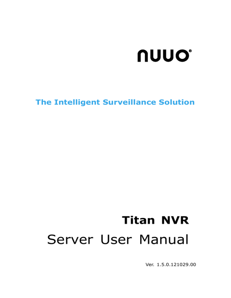 Server User Manual Server User Manual