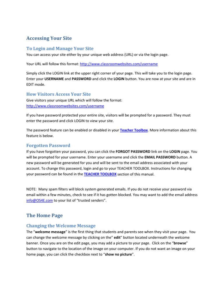 Teacher Pages Manual Teacher Pages Manual