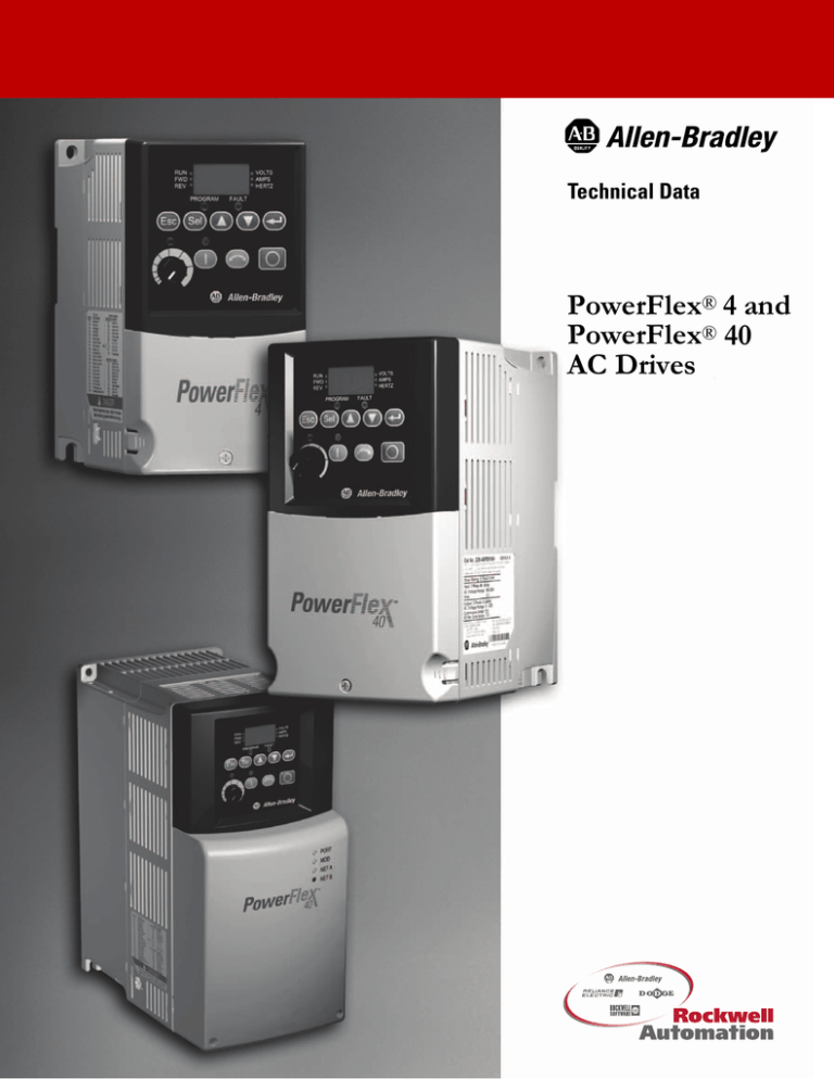 Allen Bradley PowerFlex 4 User Manual Allen Bradley PowerFlex 4 User Manual