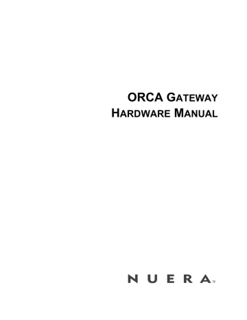 Hardware Manual Hardware Manual