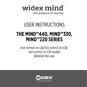 Widex Mind 330 Series User Instructions | Manualzz