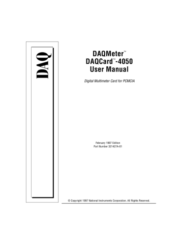 DAQMeter/DAQCard-4050 User Manual | Manualzz