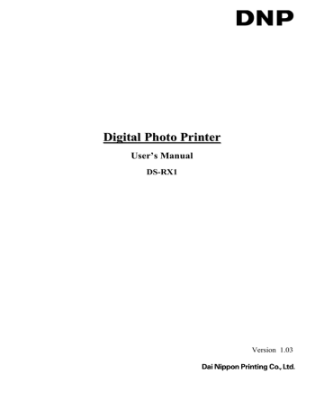 DNP DS-RX1 HS, DS?RX1 User manual DNP DS-RX1 HS, DS?RX1 User manual