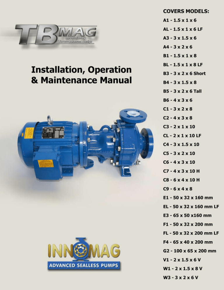 Installation, Operation & Maintenance Manual Installation, Operation & Maintenance Manual