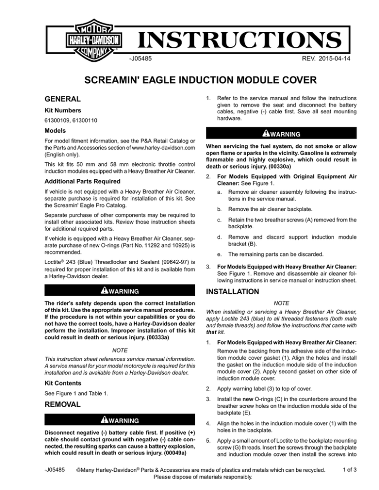 screamin` eagle induction module cover - Harley screamin` eagle induction module cover - Harley