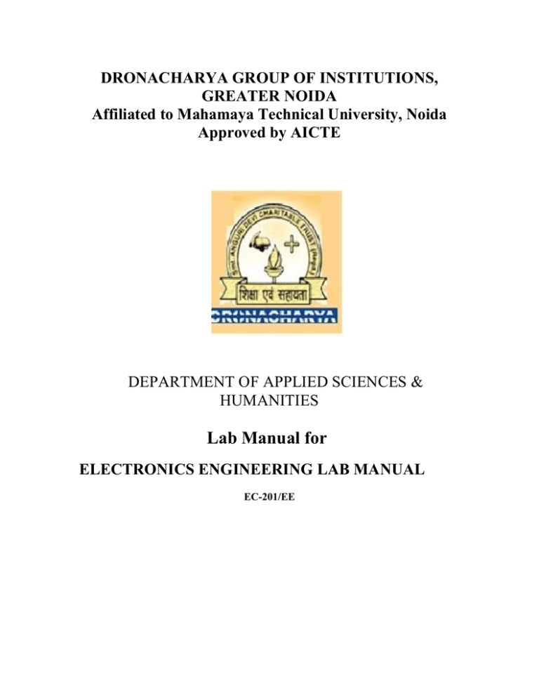 experiment no - Dronacharya College of Engineering, Greater Noida experiment no - Dronacharya College of Engineering, Greater Noida