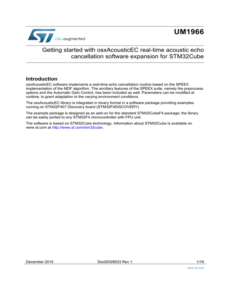 UM1966 - STMicroelectronics UM1966 - STMicroelectronics