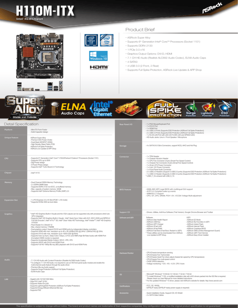 H110M-ITX - many Electronics H110M-ITX - many Electronics