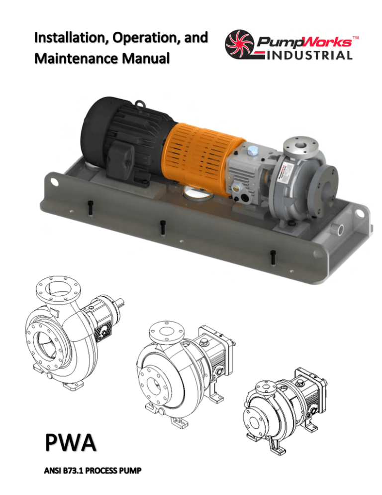 PWA Installation, Operation and Maintenance Manual PWA Installation, Operation and Maintenance Manual