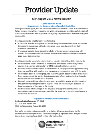 July-August 2015 News Bulletin July-August 2015 News Bulletin