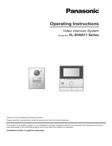 VL-SVN511 Operating Instructions VL-SVN511 Operating Instructions