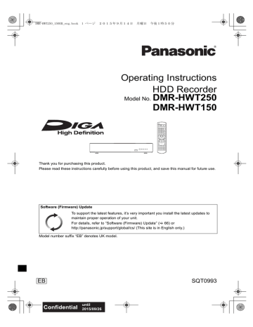 Panasonic DMRHWT150EB User manual | Manualzz Panasonic DMRHWT150EB User manual | Manualzz