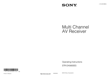 Sony STR-DA5600ES Operating instructions | Manualzz Sony STR-DA5600ES Operating instructions | Manualzz