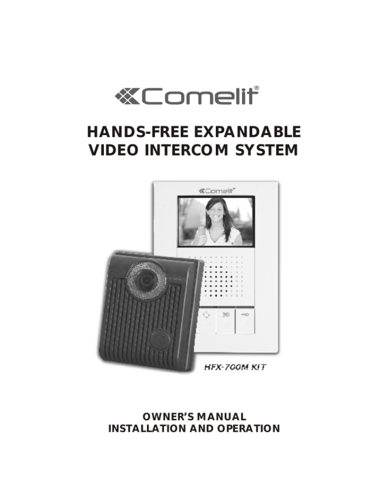 hands-free expandable video intercom system hands-free expandable video intercom system