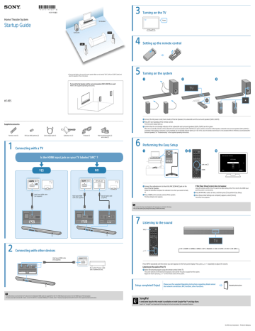 Sony HT-RT5 Quick start guide | Manualzz Sony HT-RT5 Quick start guide | Manualzz
