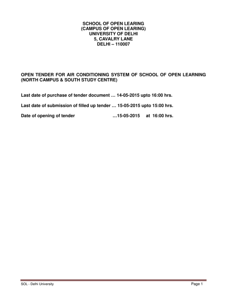 north campus & south study - School of Open Learning north campus & south study - School of Open Learning