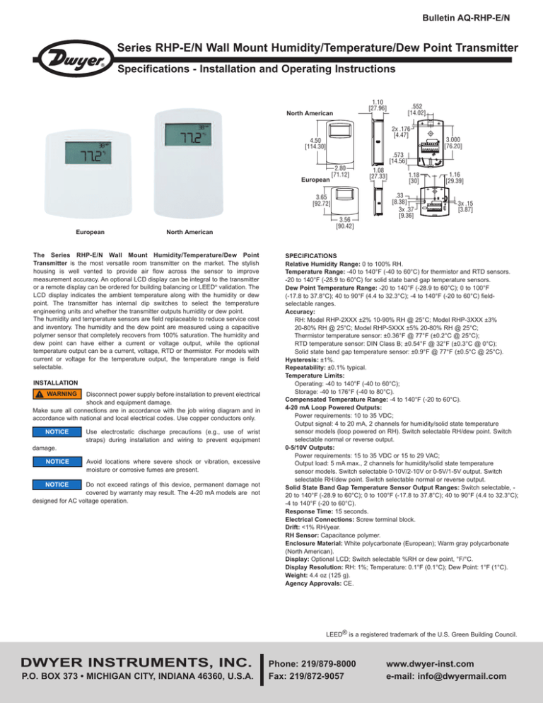 Series RHP-E/N Wall Mount Series RHP-E/N Wall Mount