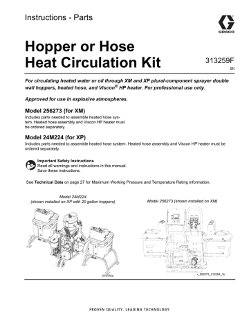 Graco 313259F - Hopper or Hose Heat Circulation Kit Instructions | Manualzz Graco 313259F - Hopper or Hose Heat Circulation Kit Instructions | Manualzz
