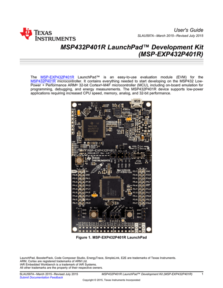 MSP‑EXP432P401R - Texas Instruments MSP‑EXP432P401R - Texas Instruments