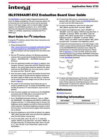 ISL97694AIRT-EVZ User Guide ISL97694AIRT-EVZ User Guide