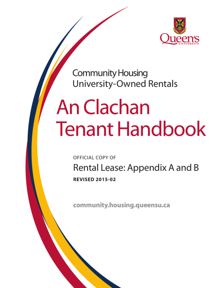 Tenant Handbook cover - Queen`s Community Housing Tenant Handbook cover - Queen`s Community Housing